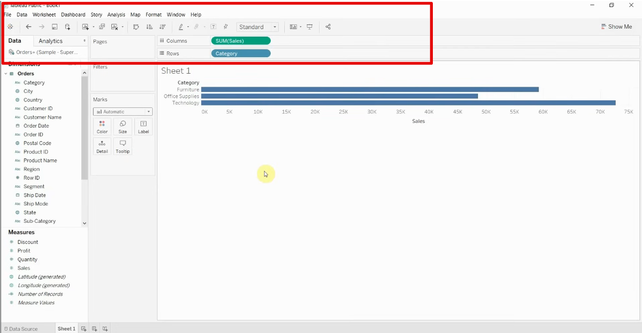 Tableau data analytics tool