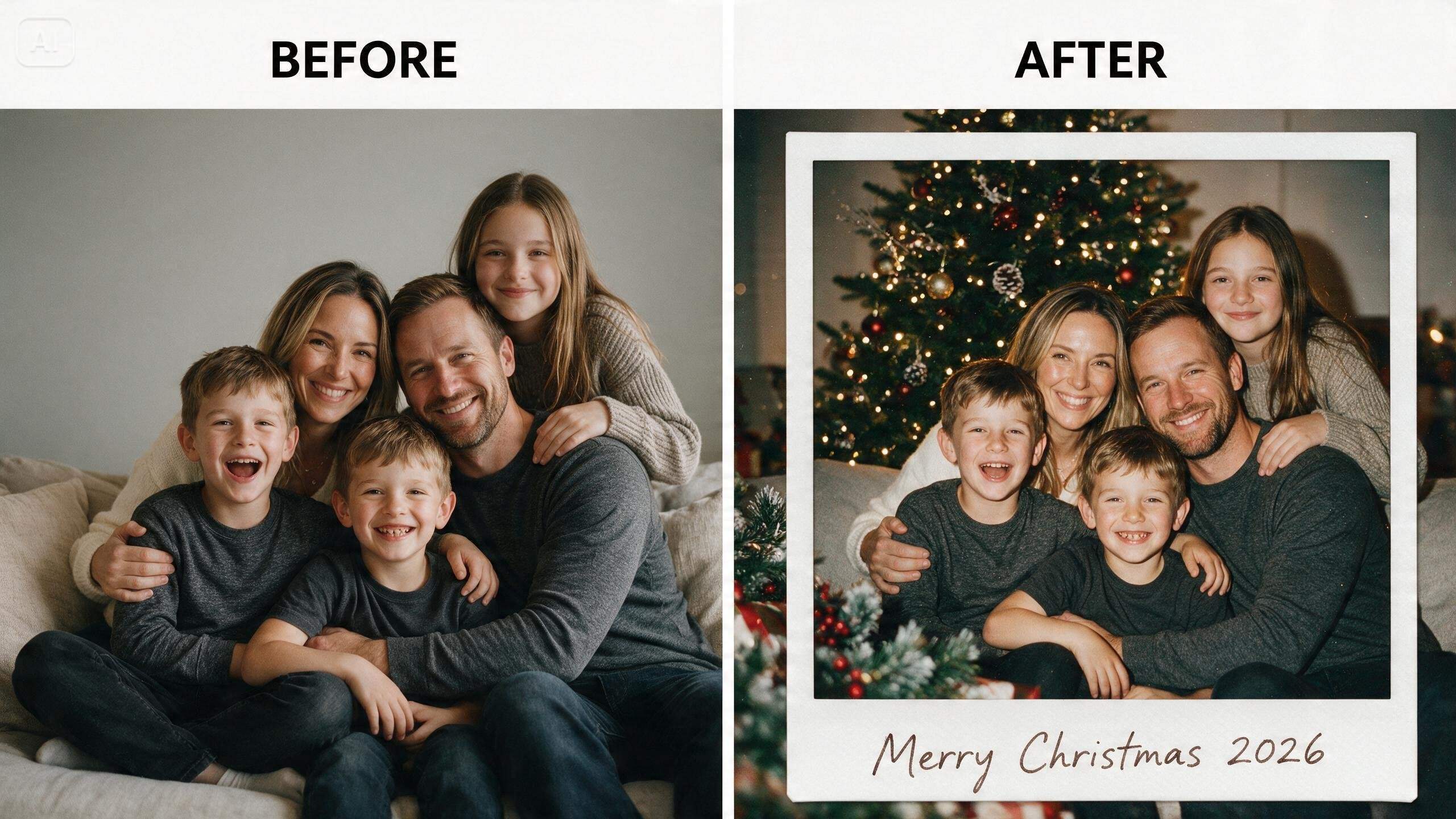 Prompt for a family group holiday card