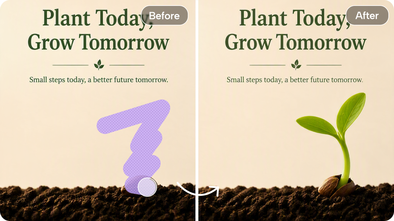 Adjust colors, text, or branding with controllable editing