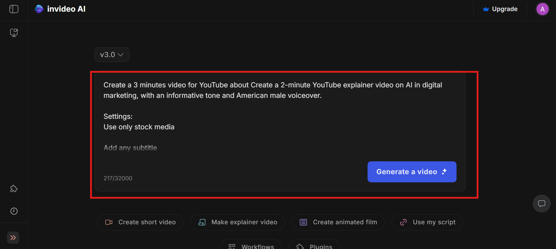 Provide a detailed prompt