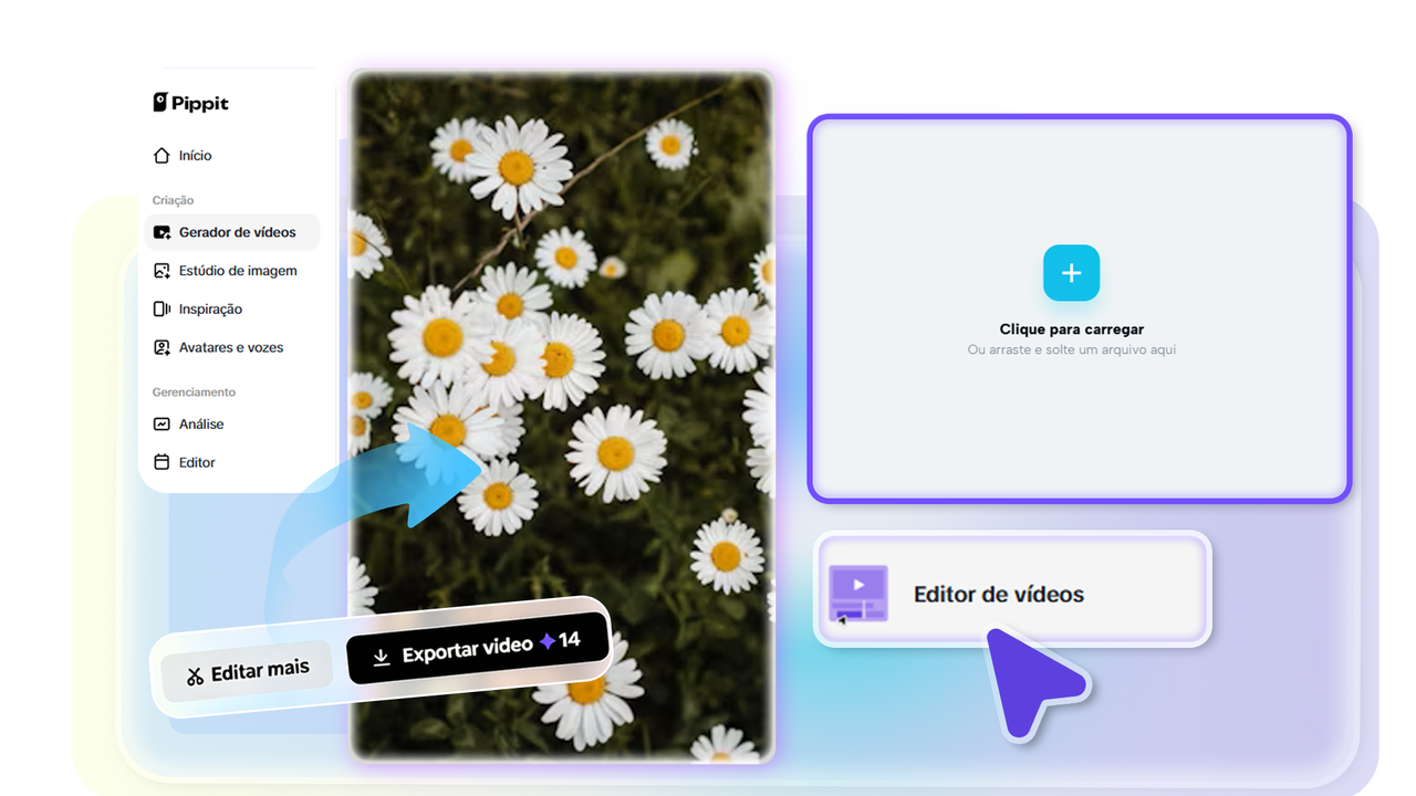 Abrir editor de vídeo e recortar vídeo