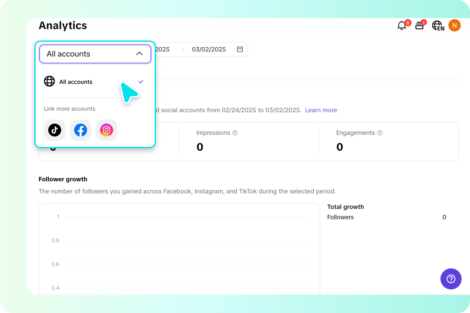 Switch between accounts