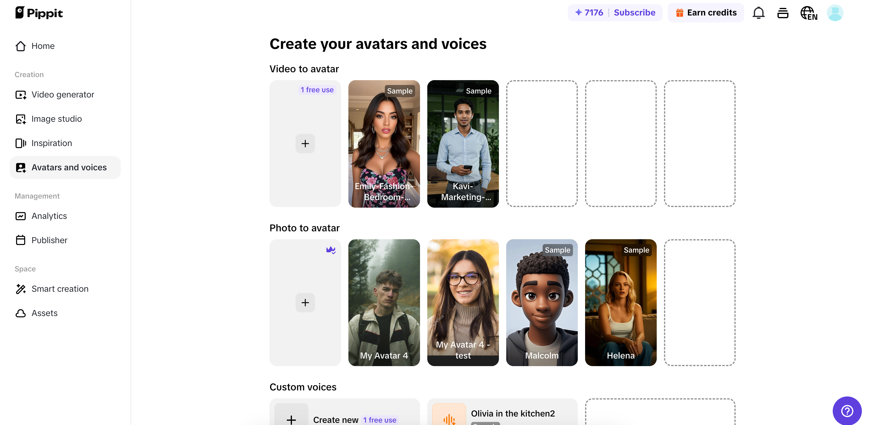Open avatar and voices