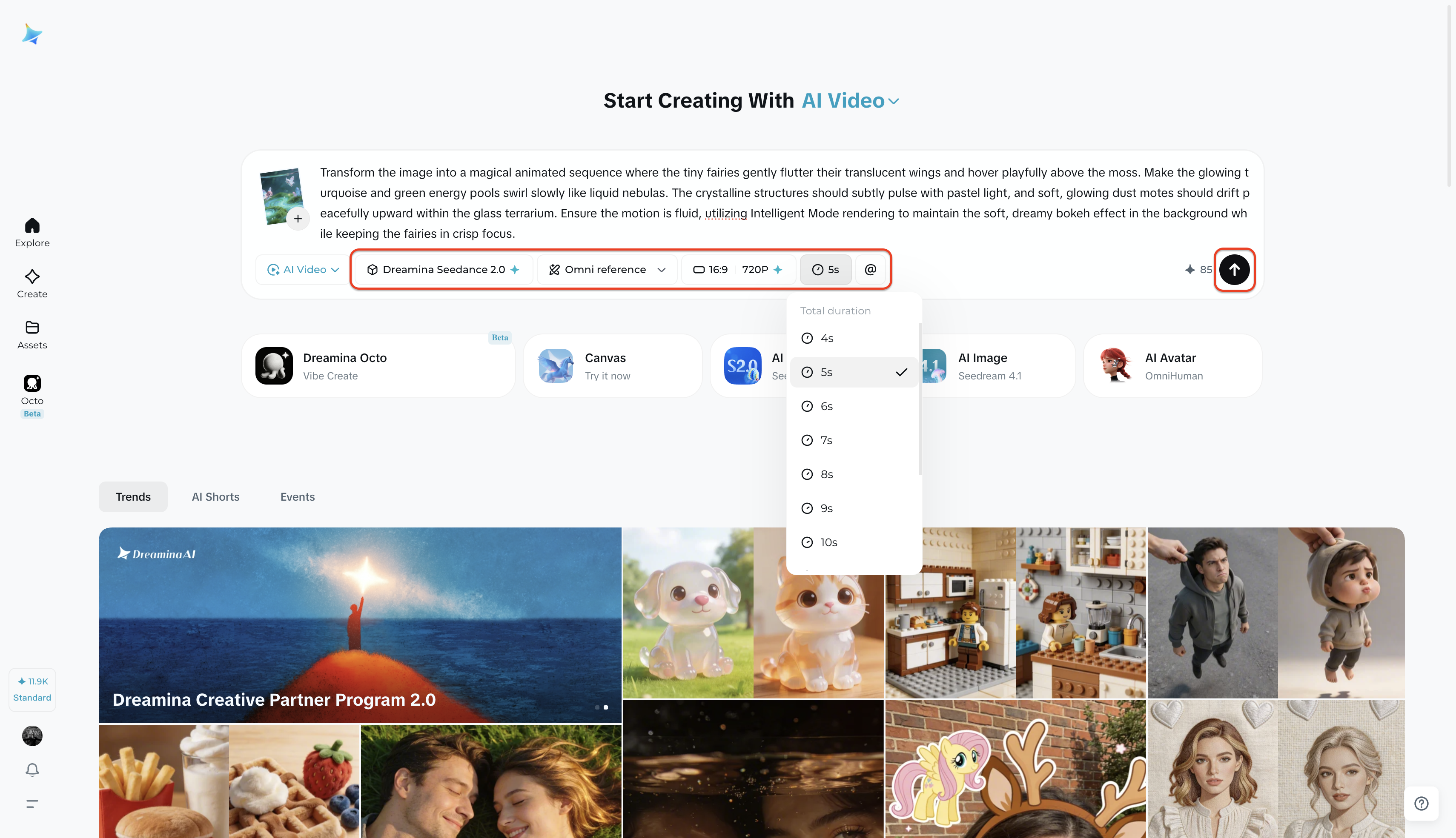 Add motion effects and animation settings