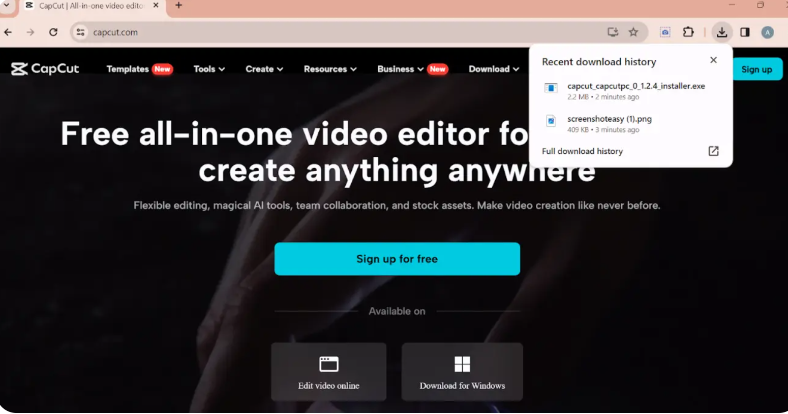 CapCut Windows download