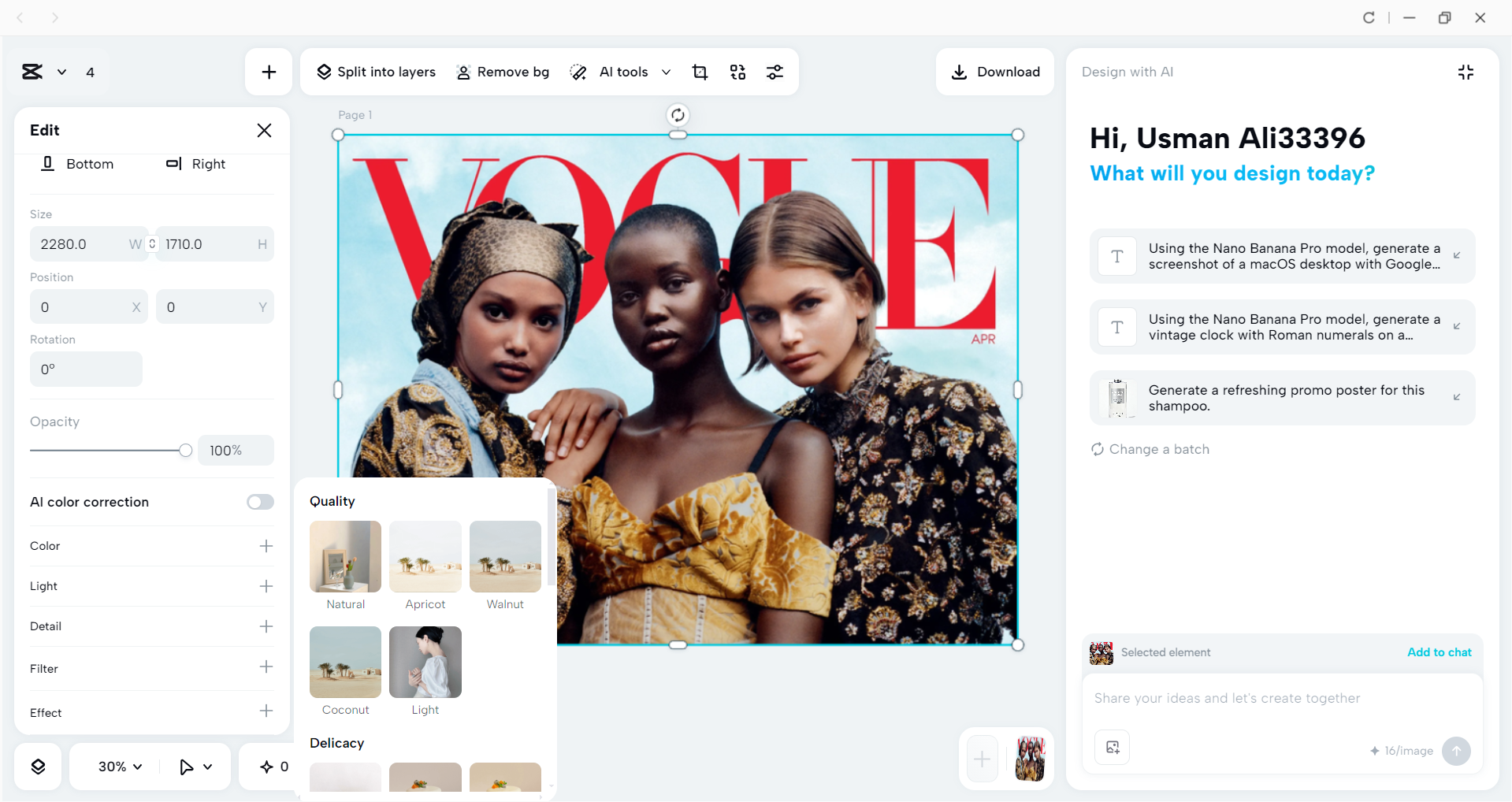 Interface of the CapCut desktop video editor - one of the best Photoshop alternative