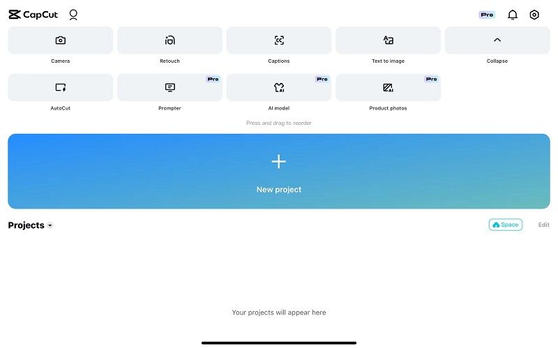 CapCut Video Editing Page