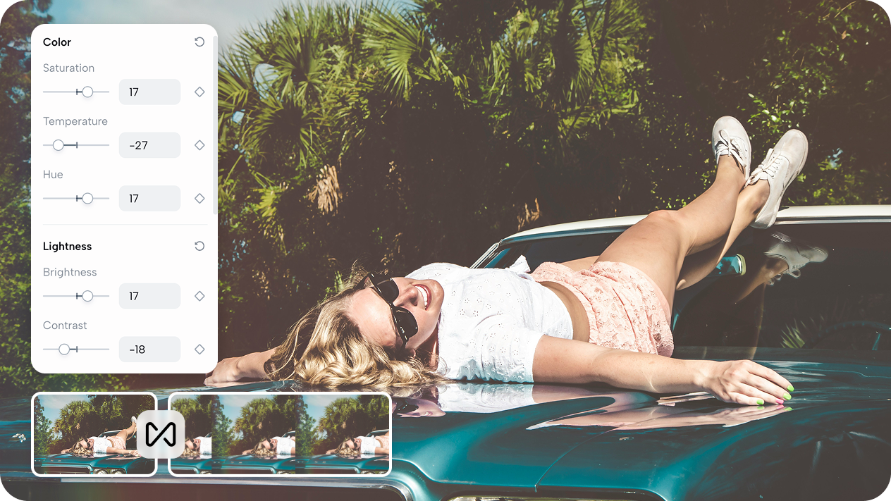 Adjust color settings for a perfect vintage look