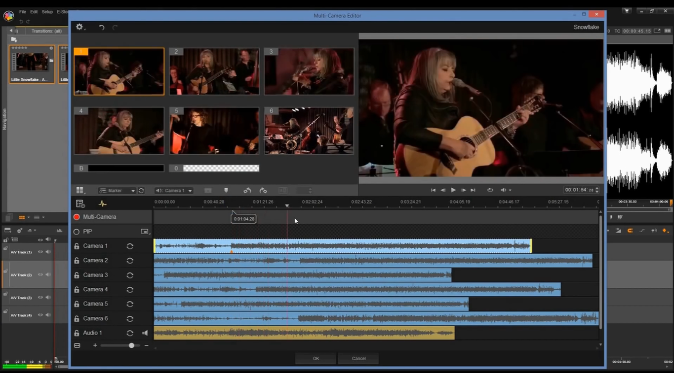 Interface of Pinnacle Studio - the ideal tool to edit multicam capture