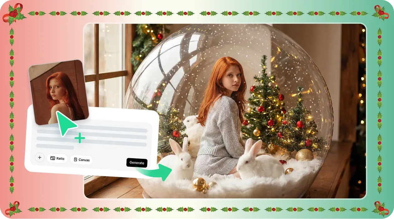 MI-meghajtású karácsonyi háttér egyetlen kattintással