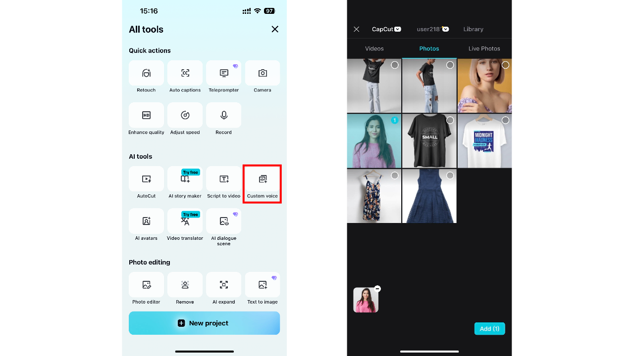 Access Custom voice tool