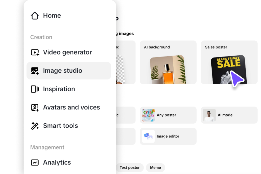 Access to image studio 