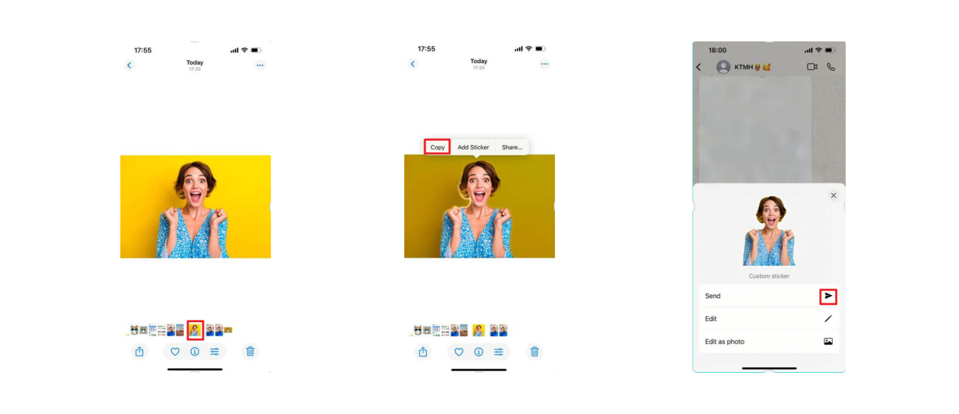 çıkartma iPhone WhatsApp