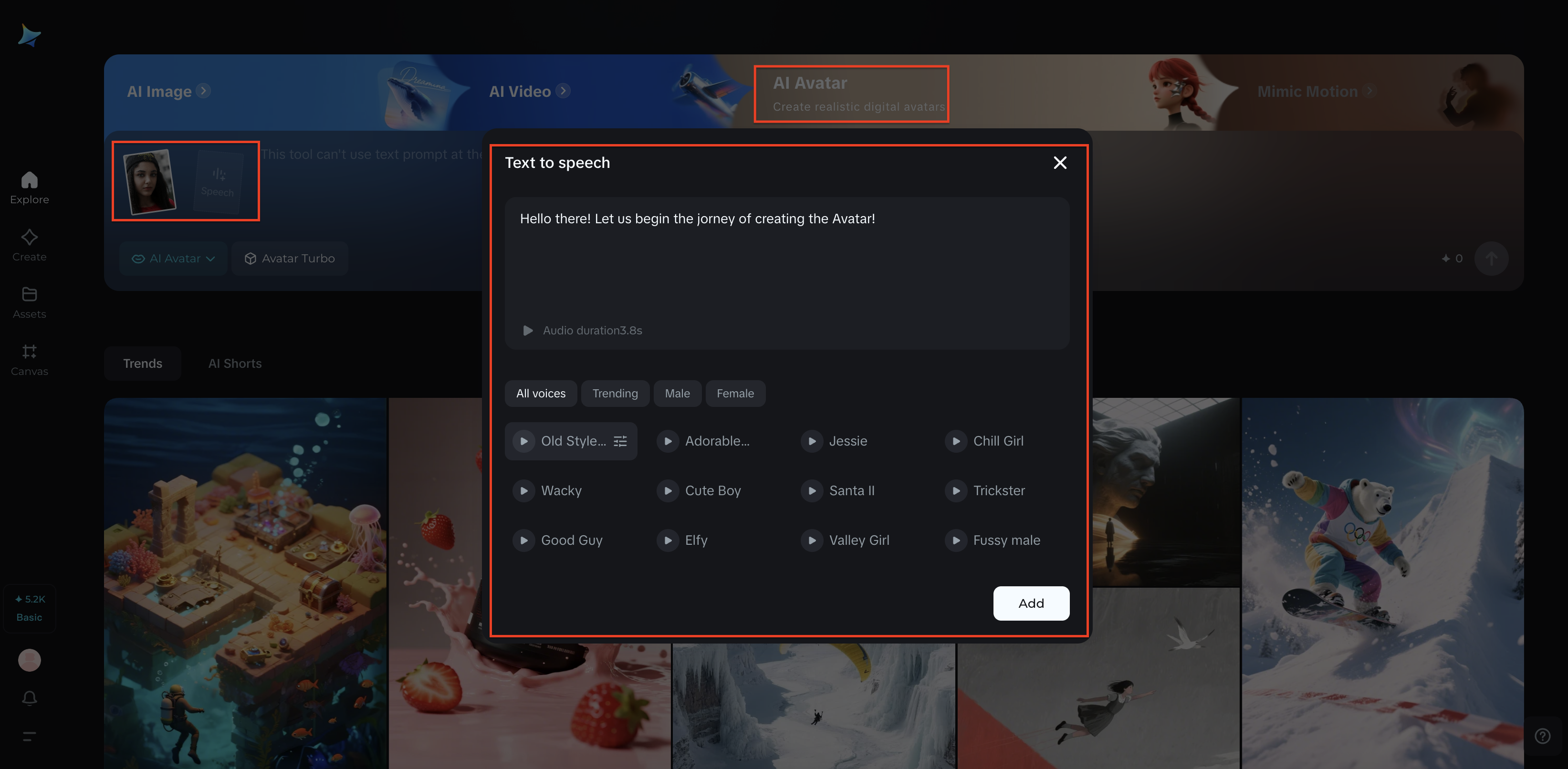 I-upload ang larawan at ilagay ang script.