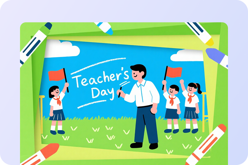 Custom cards for teachers