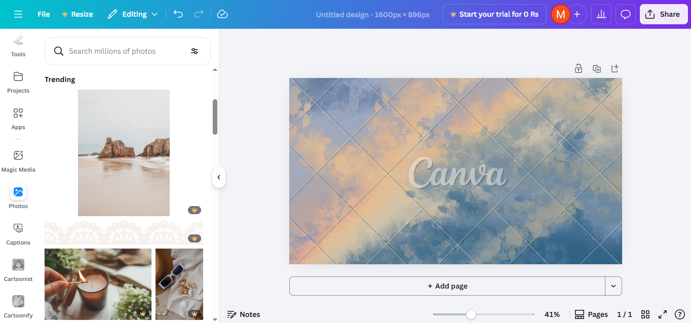 Canva- the best free AI wallpaper generator