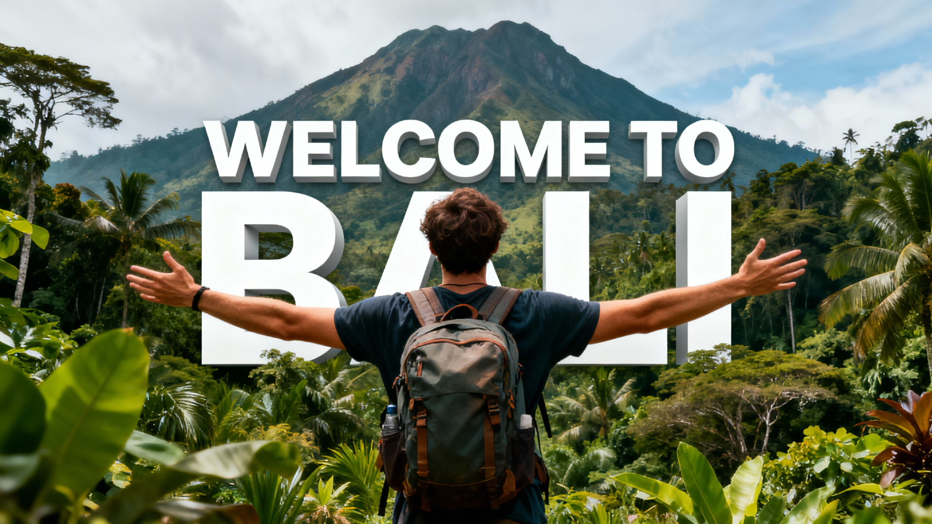 Text depth effect in vlog titles