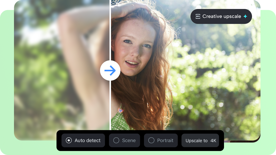 sharpen image with Creative upscale