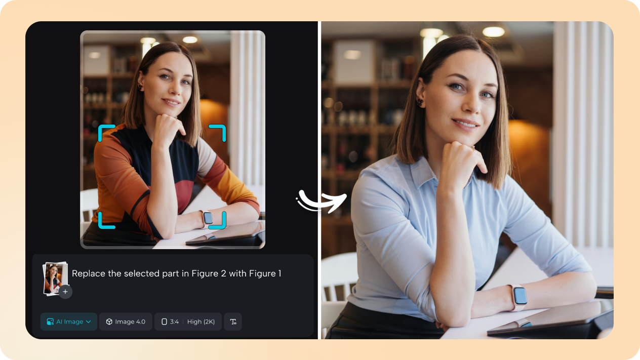  AI business photo with inpaint