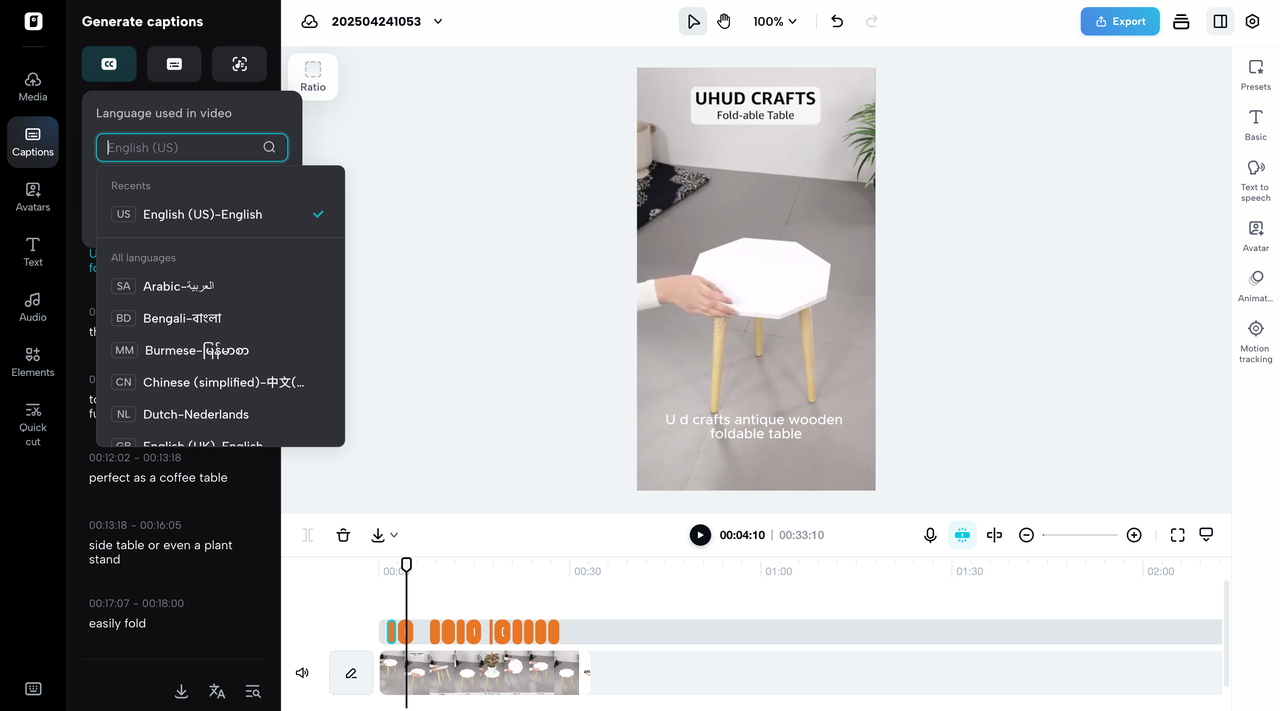 Real-time subtitle generation