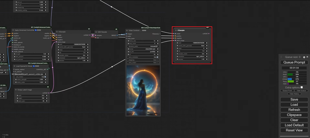 Montar o fluxo de trabalho do AnimateDiff