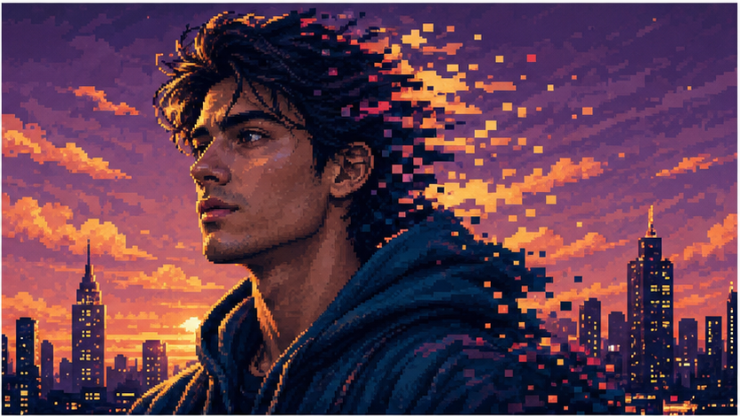 Pixel Art Photo Style Prompt example 2
