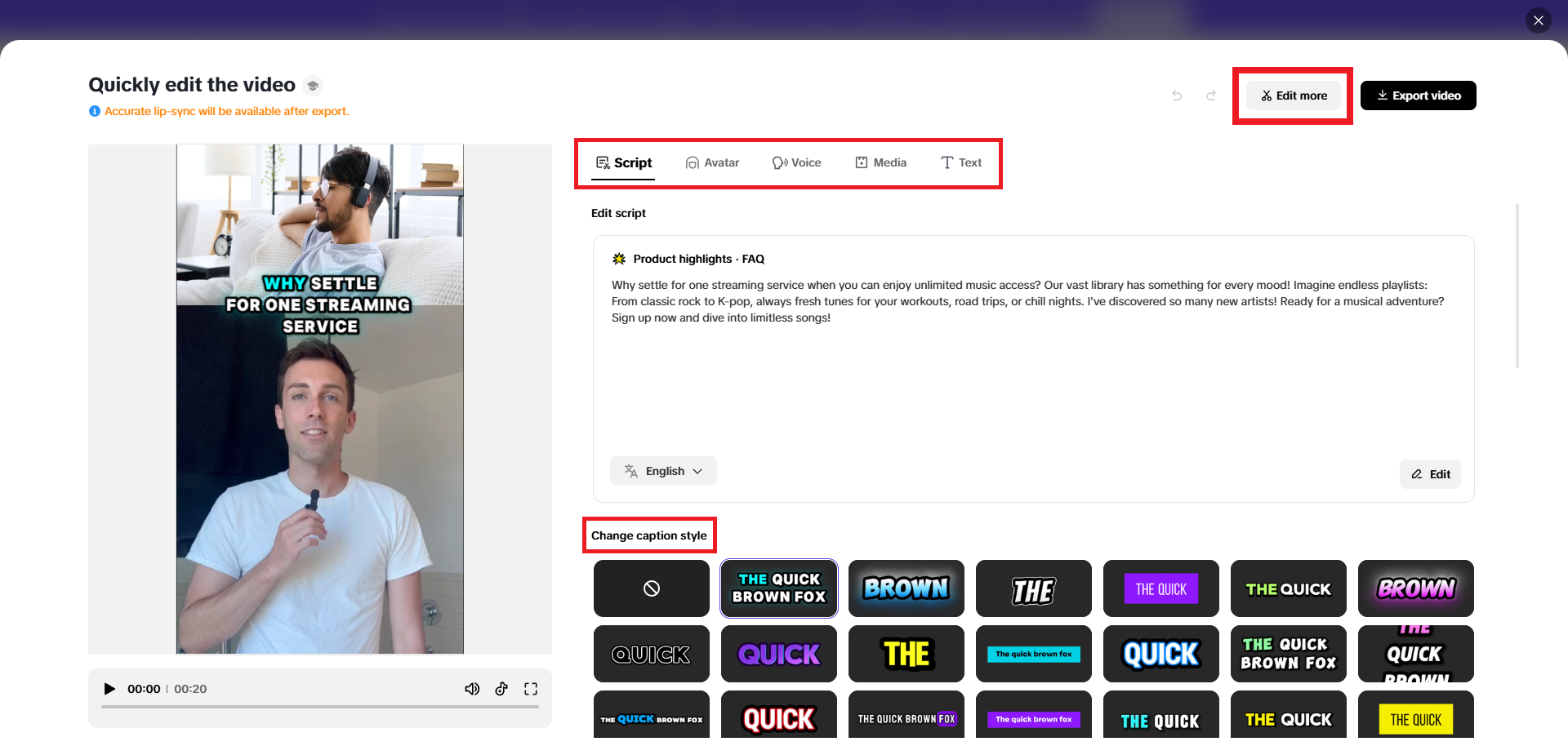 Make any quick edits