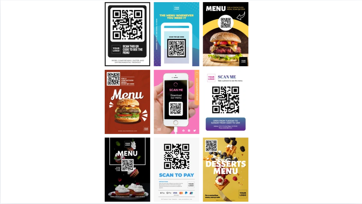 Interactive QR codes in a poster