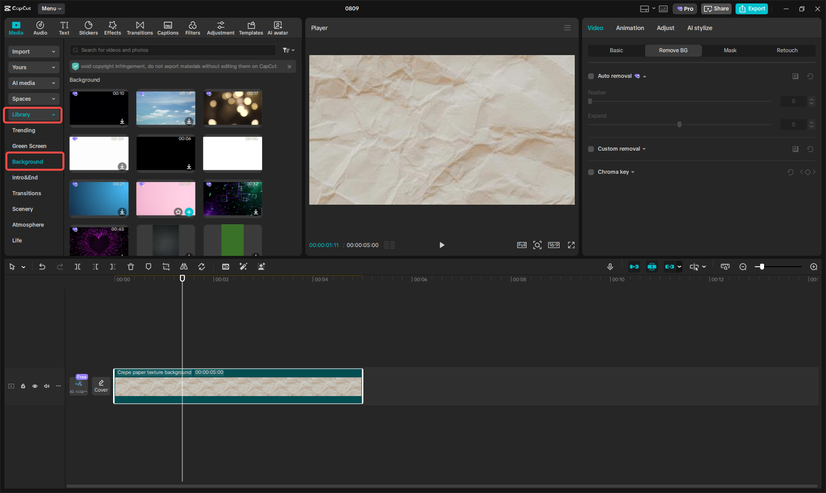 Επιλέξτε φόντο από τη βιβλιοθήκη