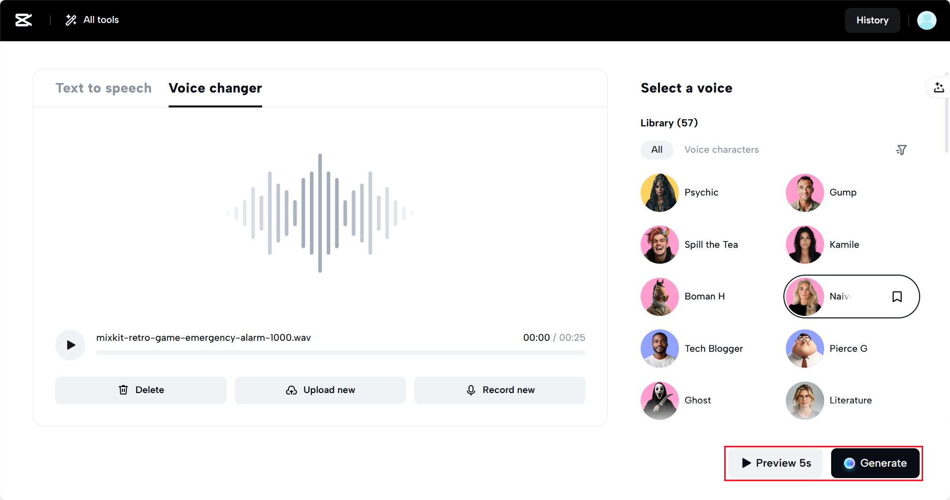 Aplica efectos de voz femenina y edita.