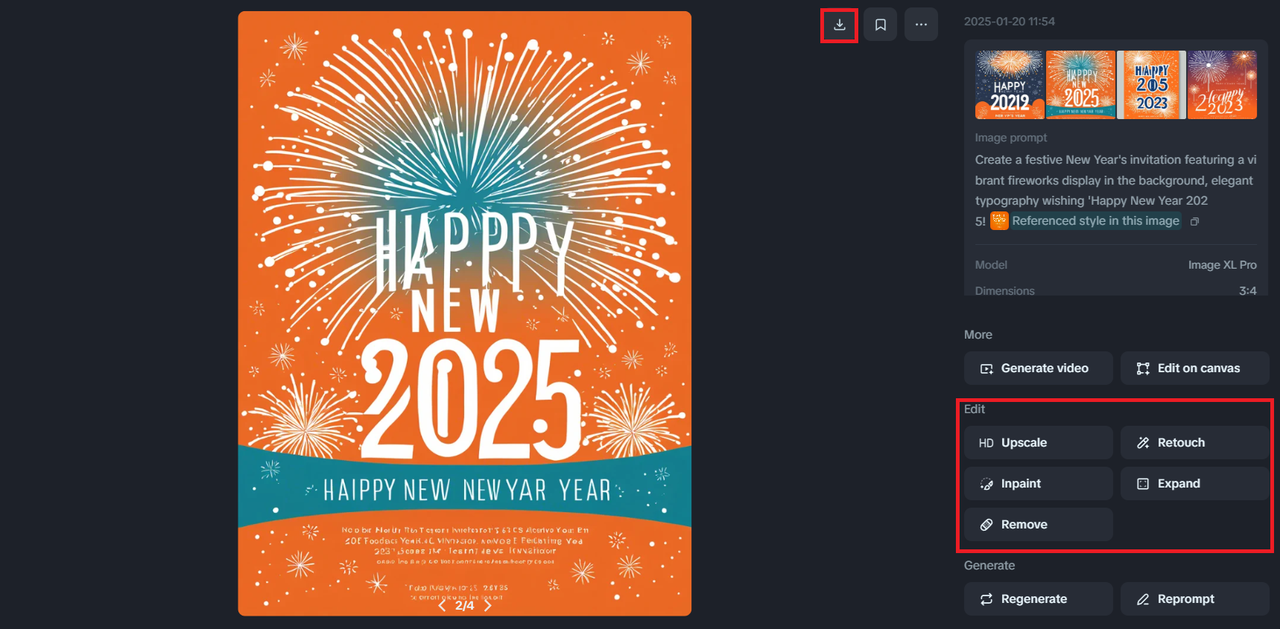 Download your new year card design