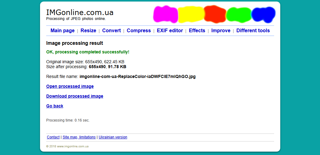Process and download your image