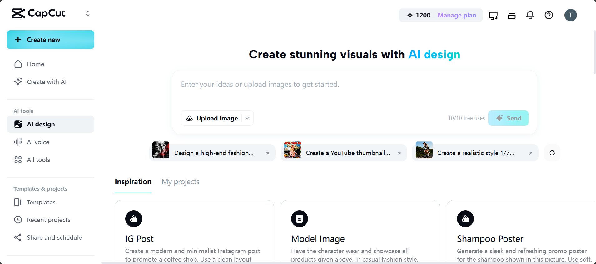 CapCut Web AI Design Agent