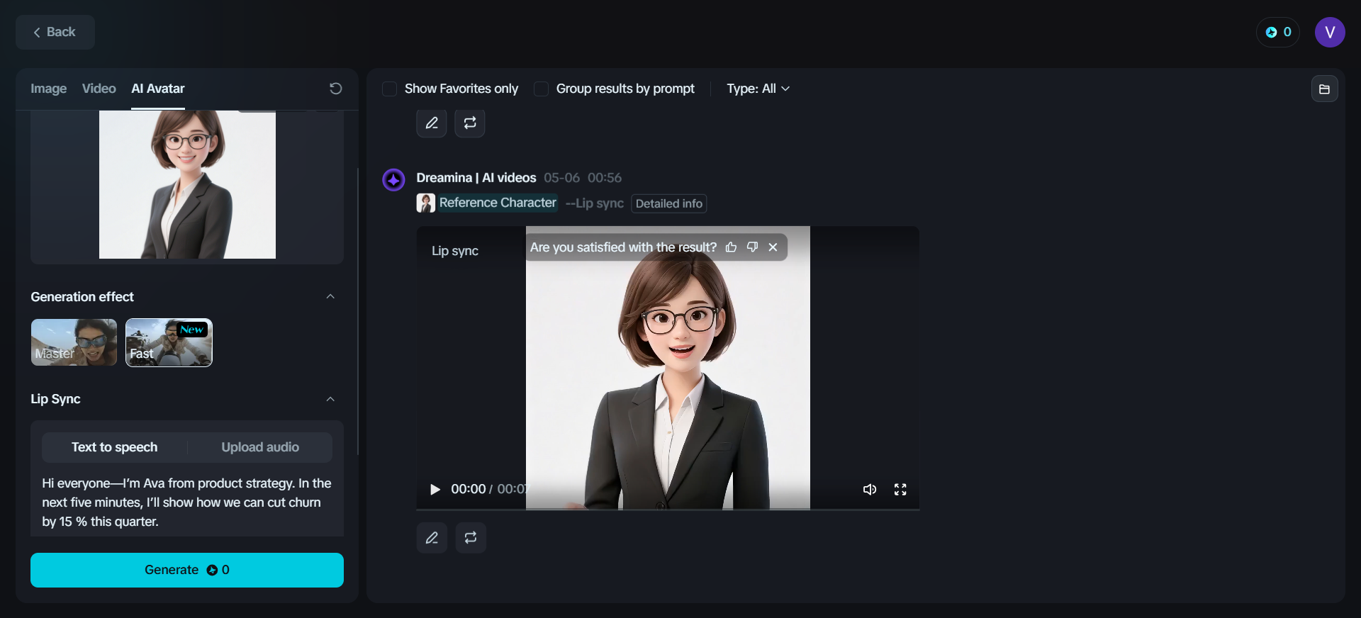 Tạo hoạt ảnh cho hình đại diện AI của bạn