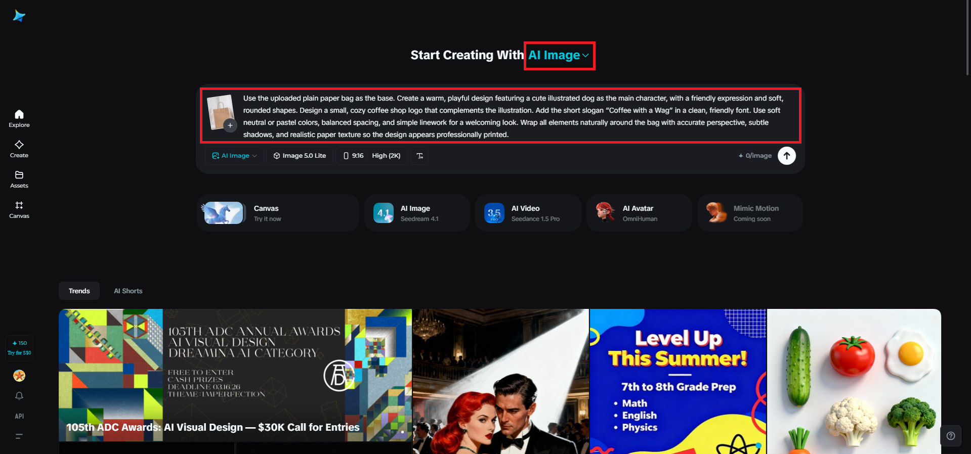 Prześlij obraz referencyjny i napisz wyraźny monit