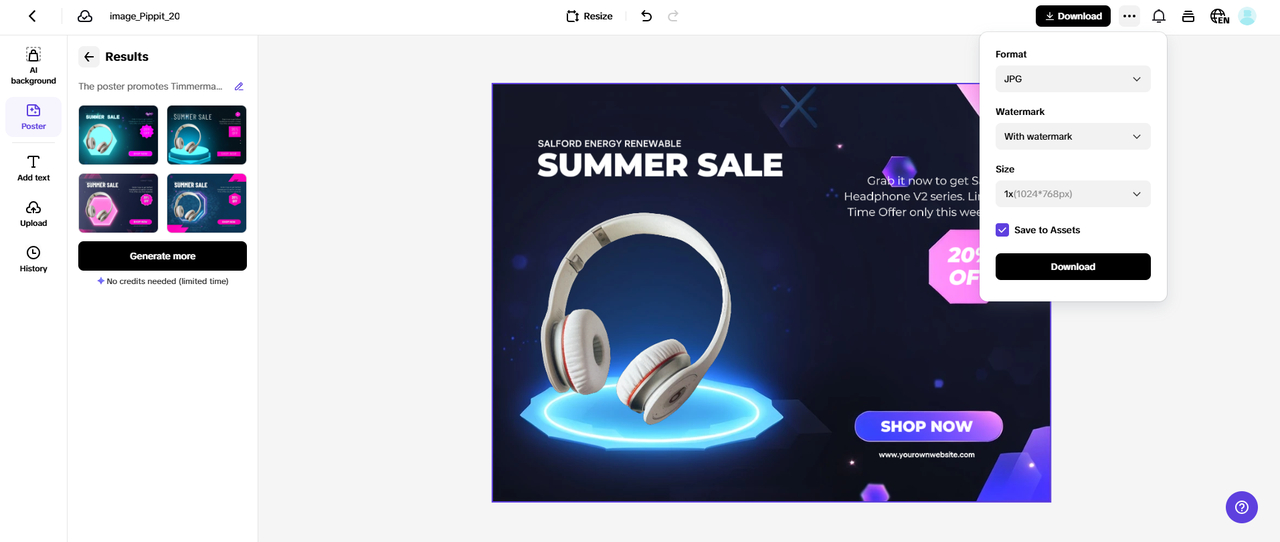 Finalize and export your draft