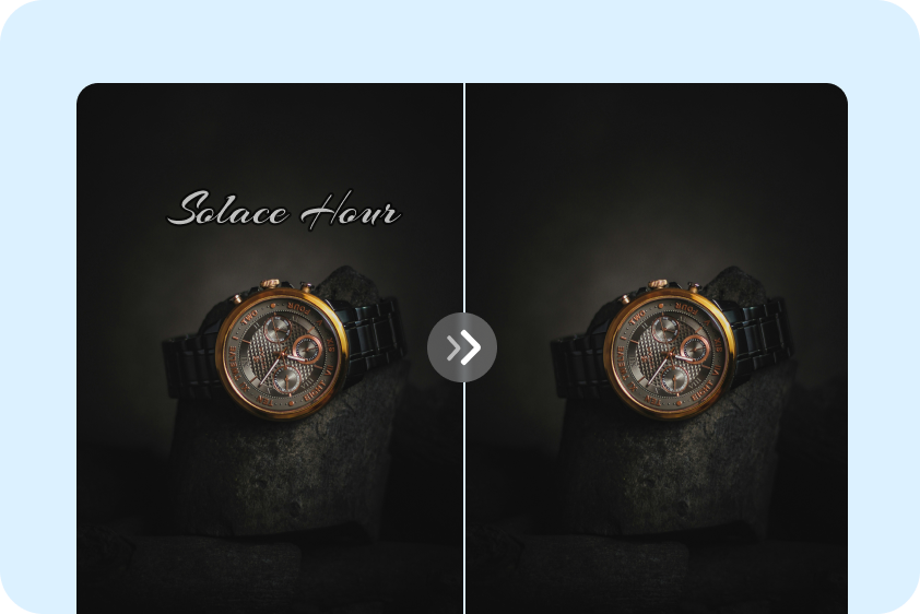 Remove watermark from photo for product photography