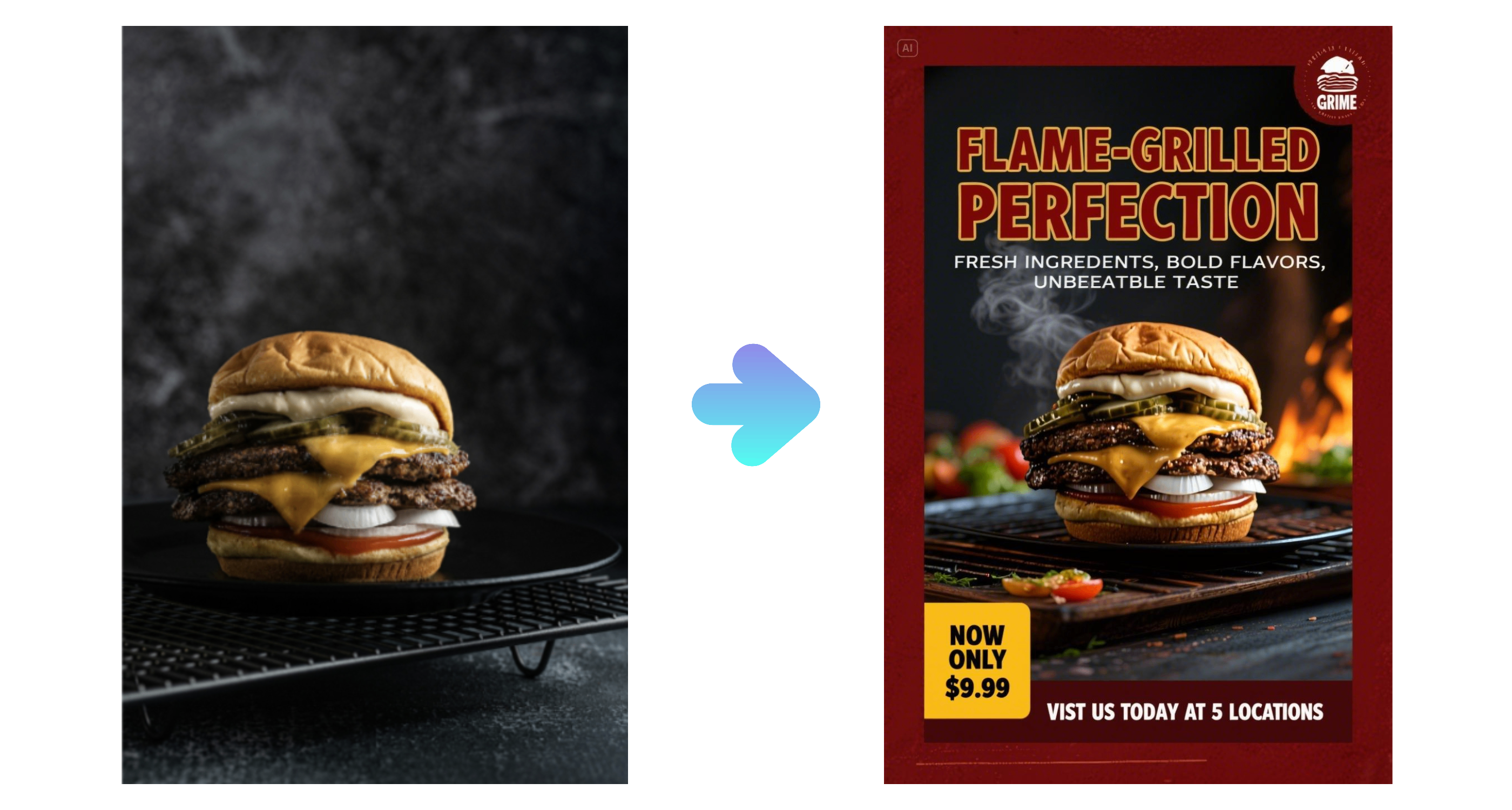 exemple d'affiche publicitaire commerciale