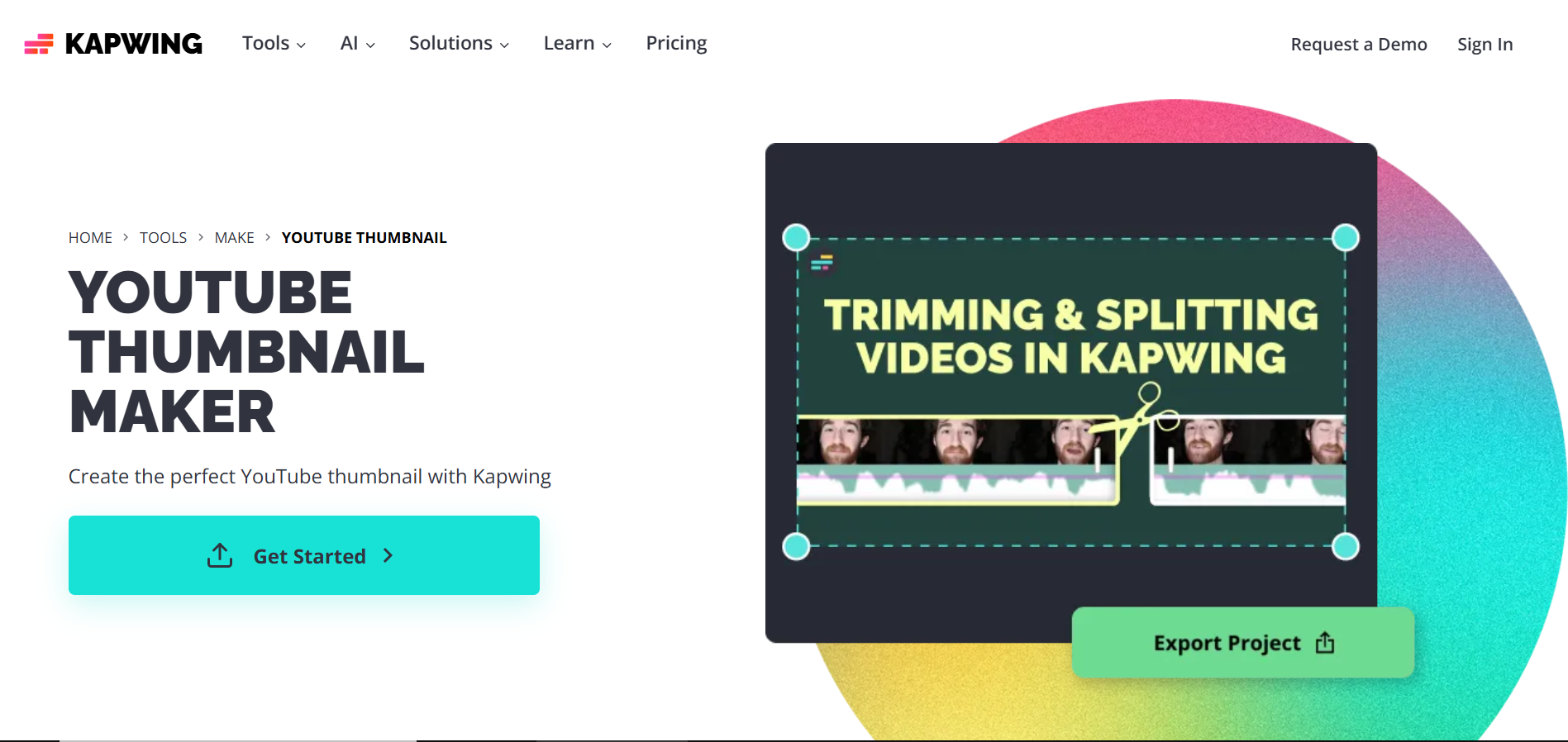 Kapwing homepage
