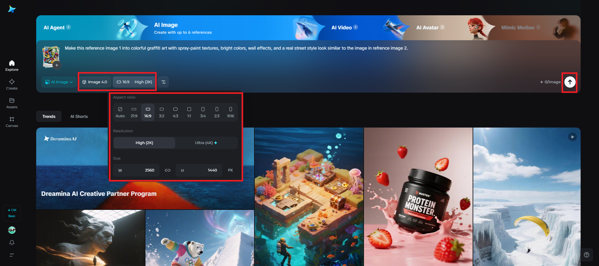 Choose model and adjust parameters