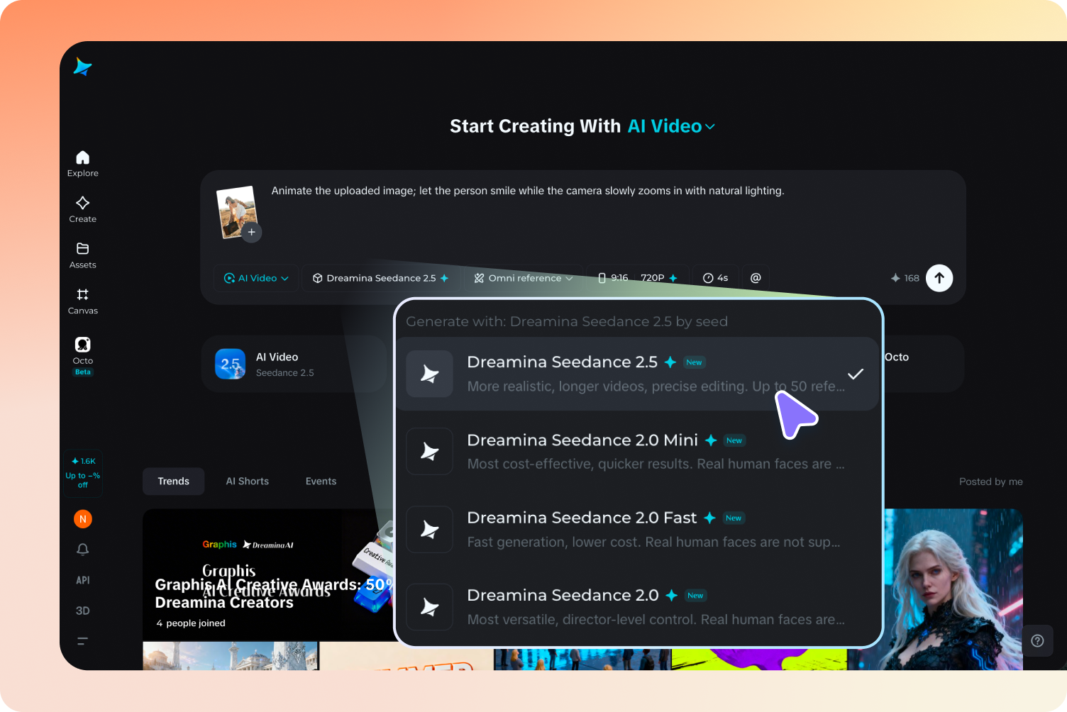 Choose your settings and generate