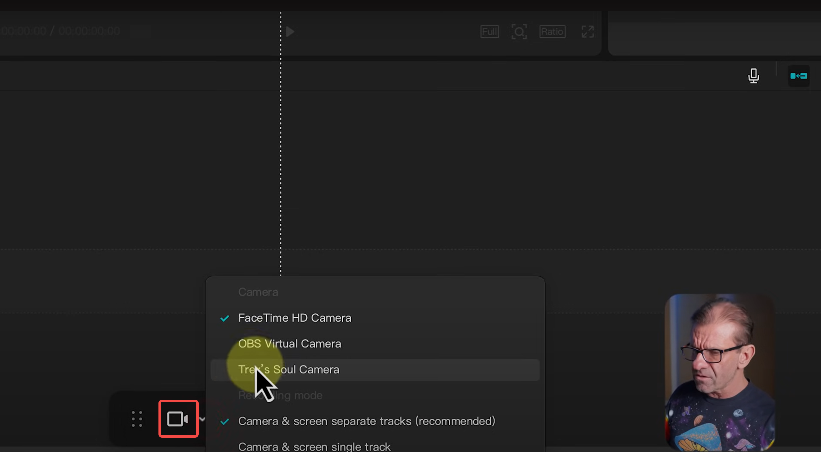 Setting up the video recorder