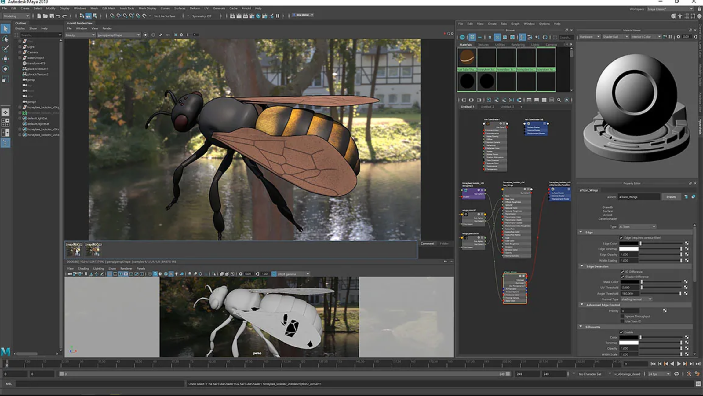 Schnittstelle zum Erstellen von Erklärvideos mit Autodesk Maya
