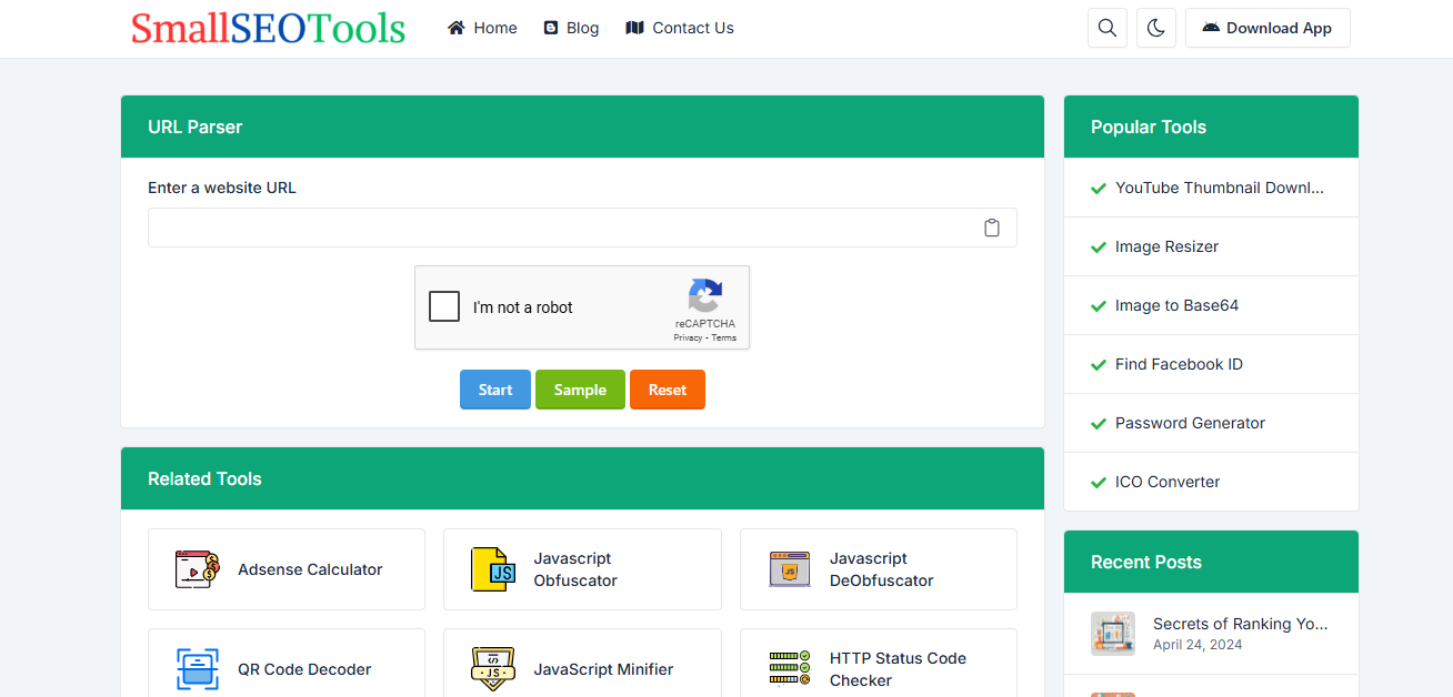 SmallSEOTools URL Parser