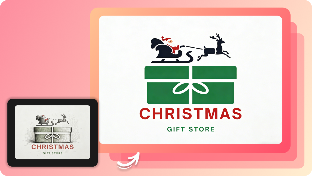 使用節日AI造型重新構想品牌徽標