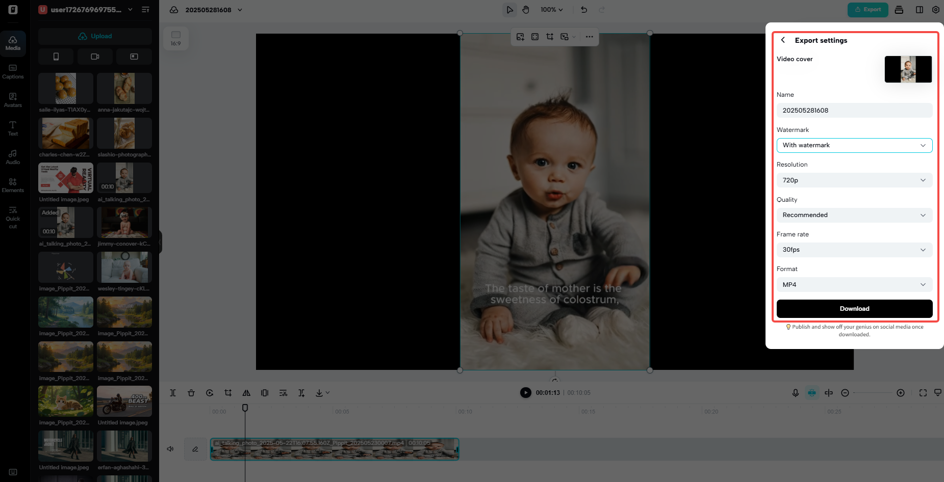 I-publish o i-export ang iyong video.