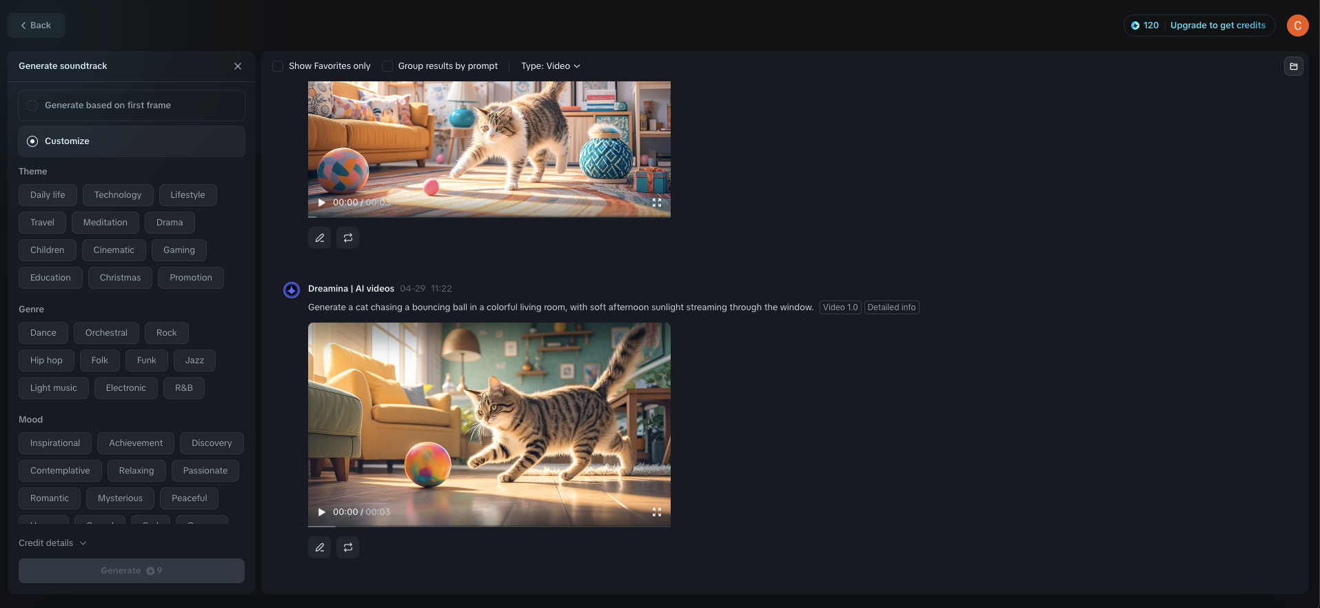 Soundtrack generieren