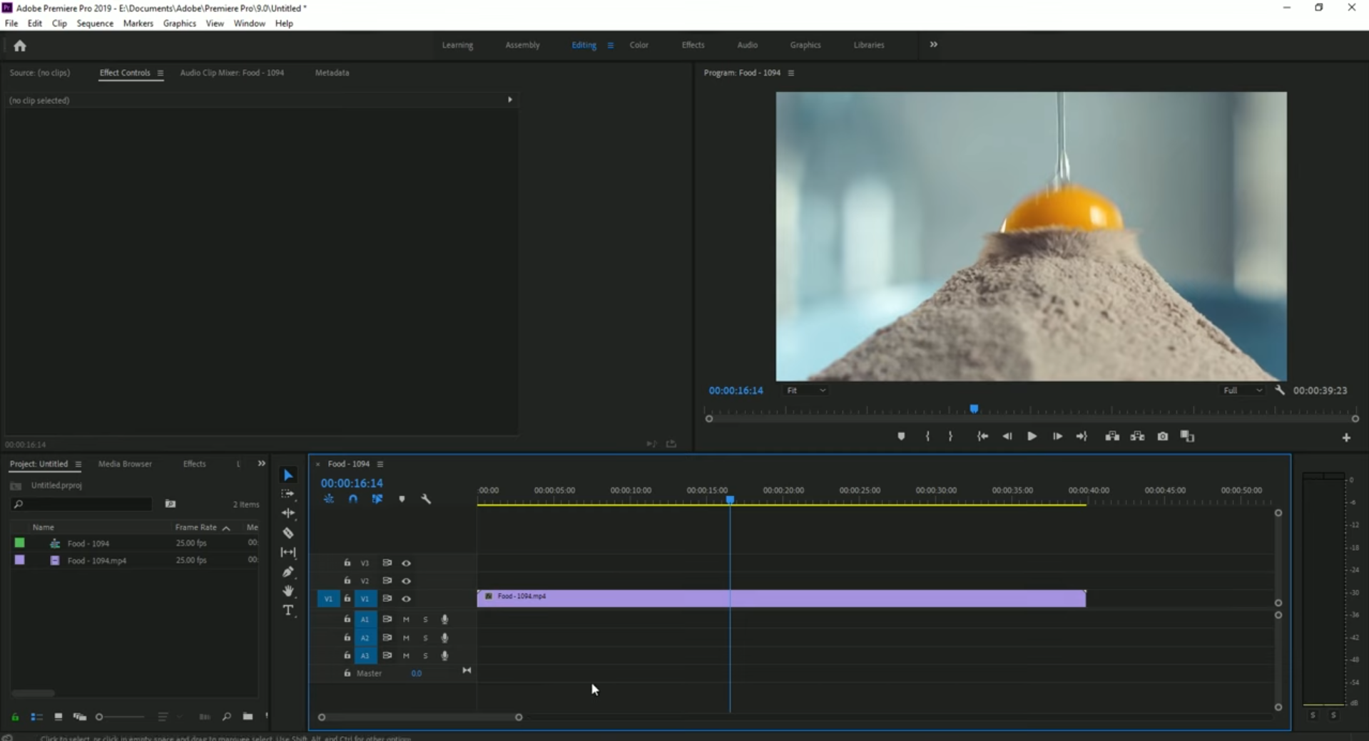 Set the playhead at the desired frame