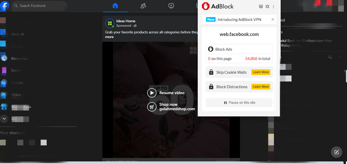 Extensão do bloqueador de anúncios