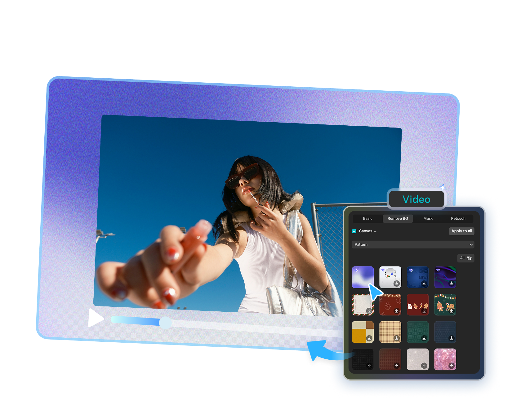 CapCut's background video changer